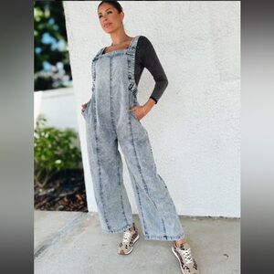 White Birch Denim Jumpsuit - XL